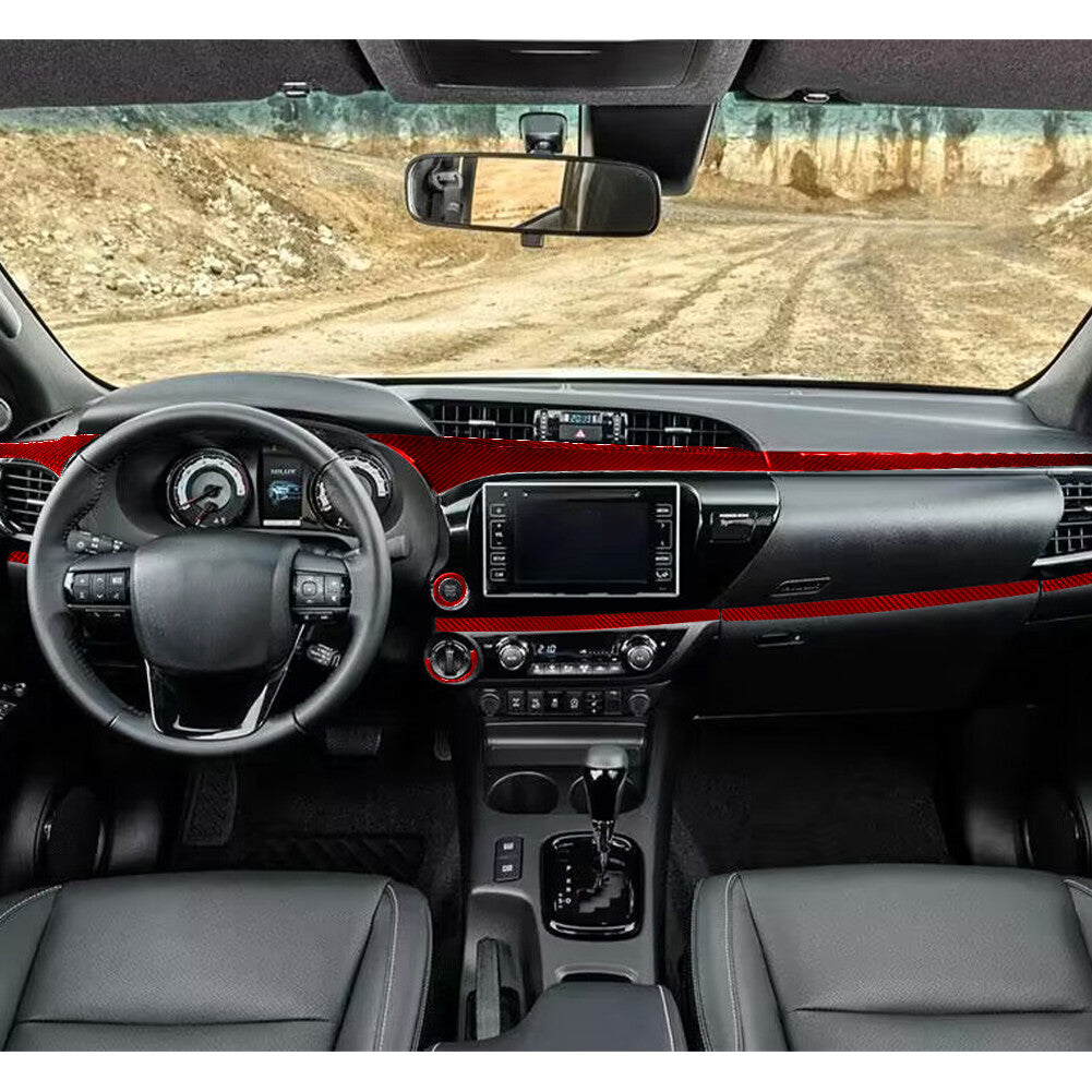Central Control Display Trim Cover Decoration Carbon Fiber for Audi Q5 2009-2017 v