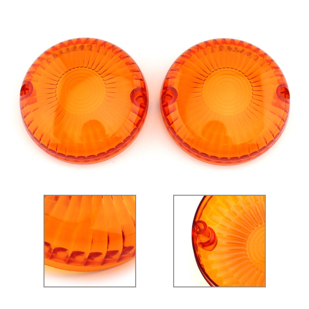 Pair Turn Signal Lamp Light Lens Cover Fit for Yamaha V Star 650 1100 Vmax Amber