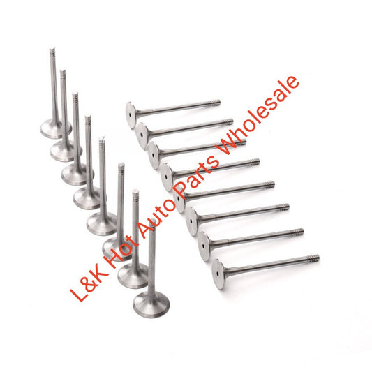 16x Engine Intake Exhaust Valves for VW GTI GLI for AUDI A3 for A4 for Q5 for Seat 1.8 2.0 TFSI Q