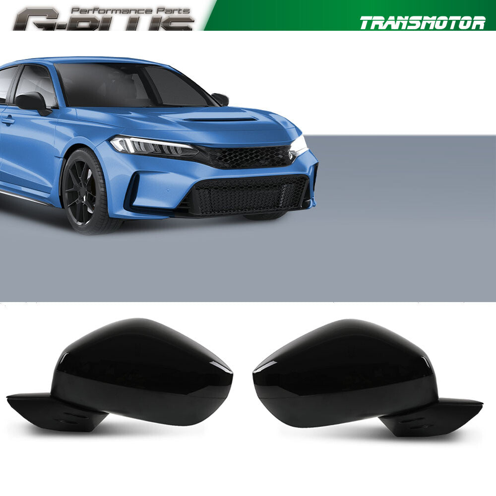 Right and left 3 pin power adjustment black mirror set for for Honda for Civic 2023- v