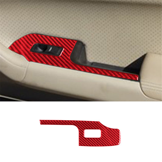 4Pcs Carbon Fiber Interior Window Control Cover Trim for VW for Golf 8 MK8 GTI 2021 v