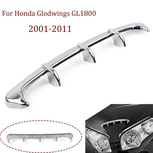 Chrome alloy front fairing spoon trim for Honda Goldwings GL1800 2001-2011 motorcycles. n