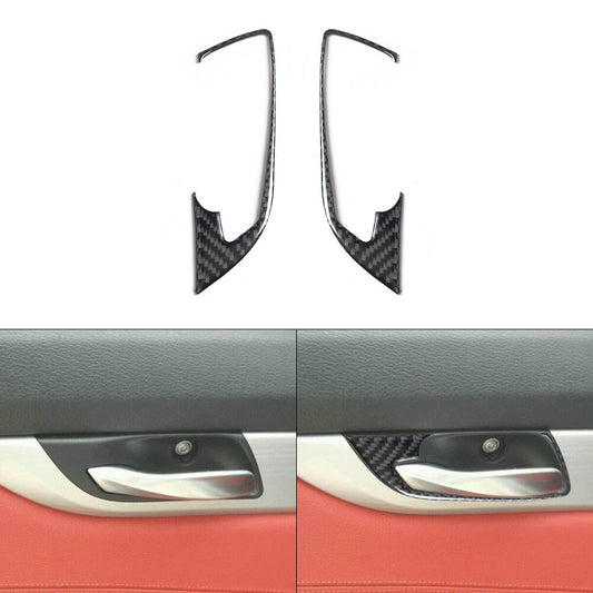 2Pcs Carbon Fiber Interior Rear Door Panel Cover Trim for Kia Cadenza 2014-2016 v