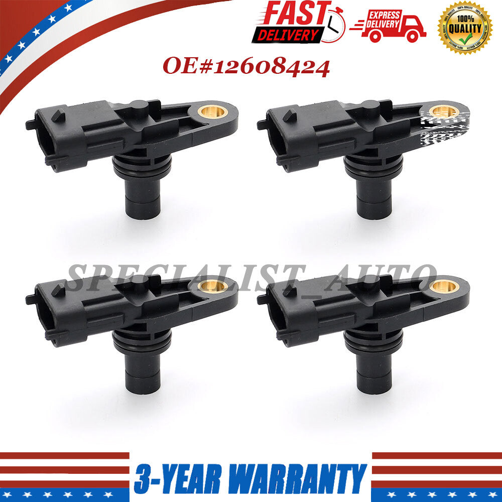 4X 12590907 12608424 Camshaft Position Sensor for Chevrolet for GMC for Pontiac for Cadillac Q