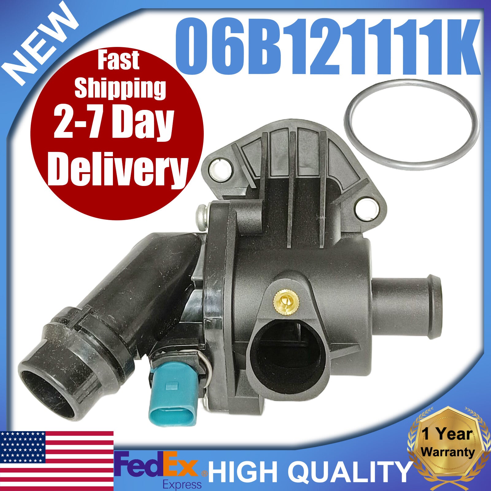 new thermostat assembly for Passat 2001-2005 / for Audi A4 S4 A6 S6 #06B1211K- n