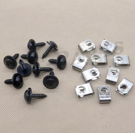 20 Splash Shield Screws and U-Nuts Set for Honda and for Acura 90308-SB2-013 90114-SE0-000