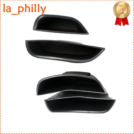 Set of 4 Inner Door Storage Armrest Box Holder Black for C-Class W205 2014-2015 Q