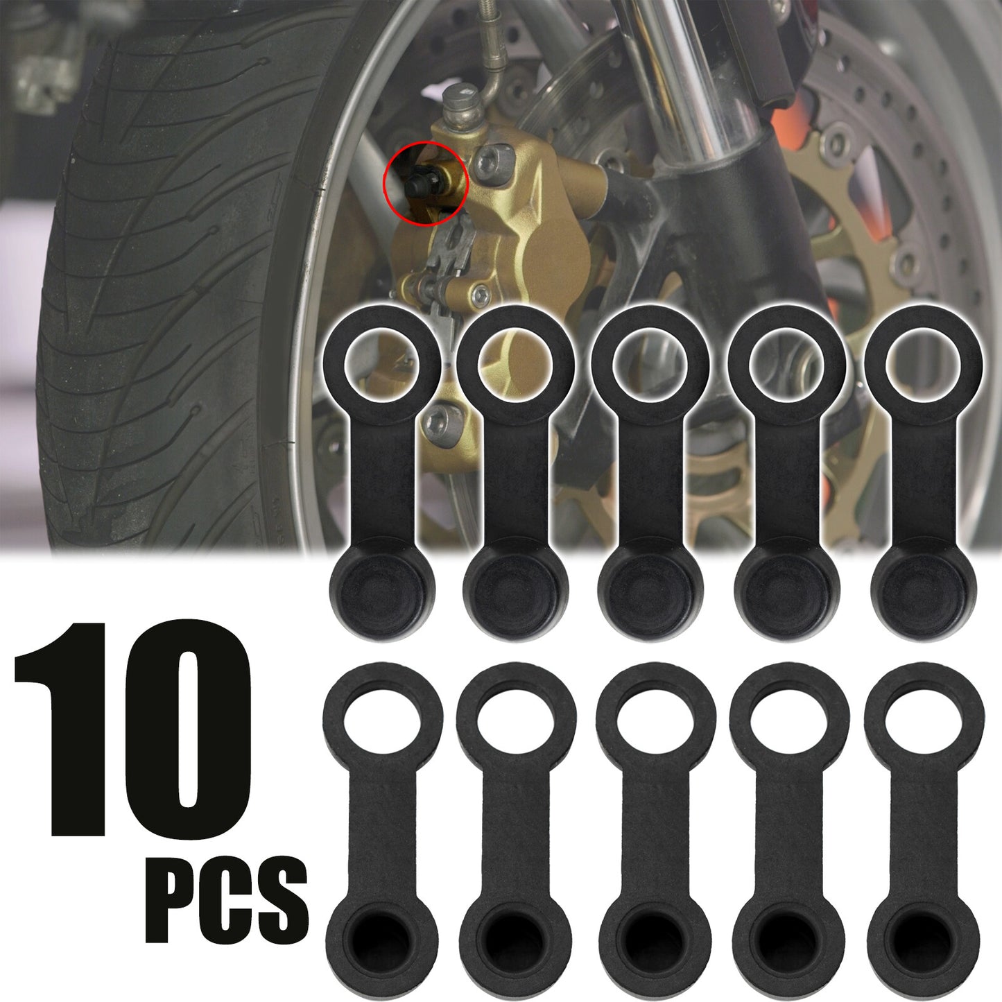 10 x 8 mm brake ventilation nipple rubber dust cap cover for motorcycle Q