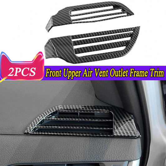 2X ABS Carbon Fiber Console Air Vent Outlet Cover Trim for Toyota for Sienna 21-2024