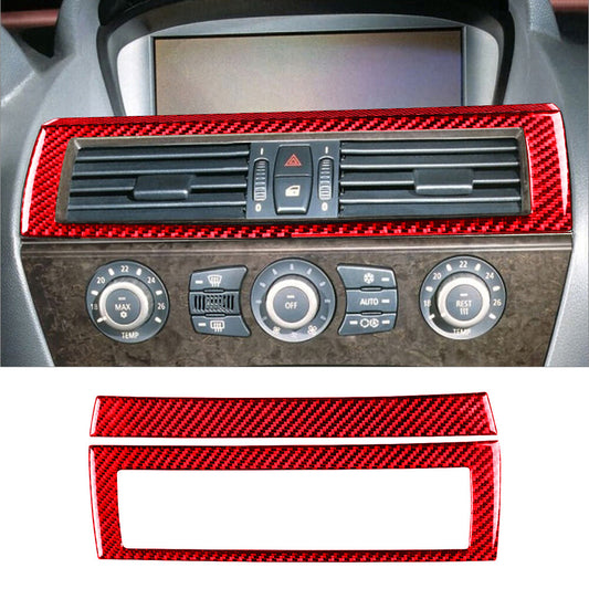 Carbon Fiber Inner Rear Air Vent Outlet Cover Trim for Hyundai Azera 2006-2011 v