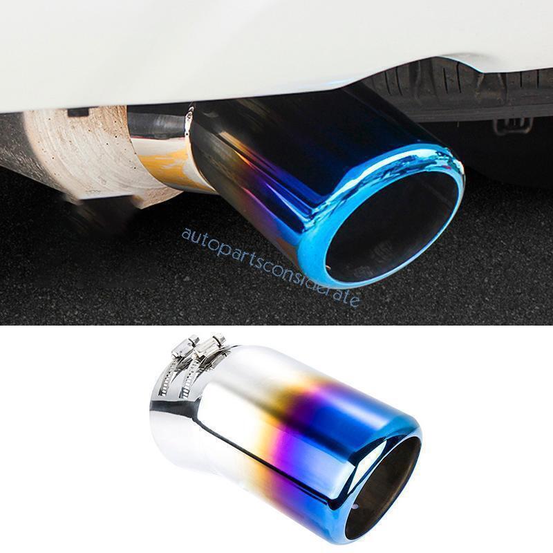 for Toyota for Land Cruiser 2013-21 Rear Tail Exhaust Muffler Tip Pipe Blue Steel 1X