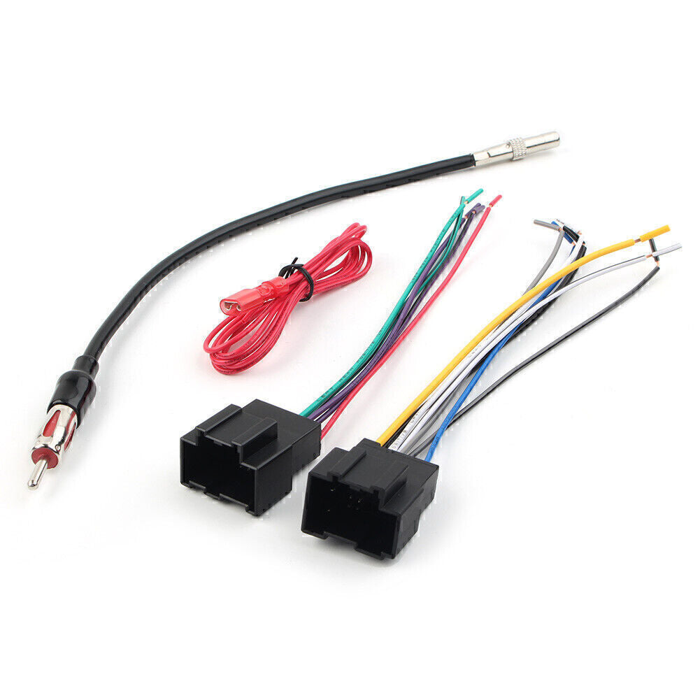 Car Stereo Radio wire harness + antenna Fit 2007-2013 for GMC for SIERRA , for YUKON 1500 Q