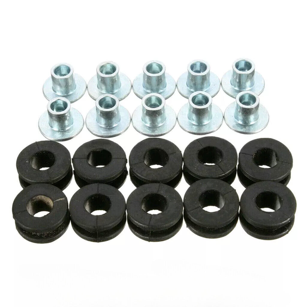 Motorcycle Gas Fuel Tank Rubber Grommets Bolt Bushing Kit for Honda for Yamaha 10pcs