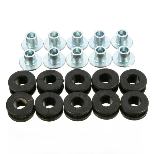 Motorcycle Gas Fuel Tank Rubber Grommets Bolt Bushing Kit for Honda for Yamaha 10pcs