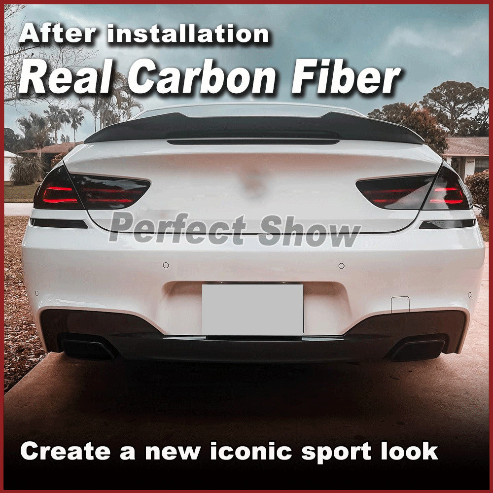 Fit for BMW F13 F06 640i 650i M6 2012-18 REAL Carbon Rear Trunk Spoiler Lid Wing