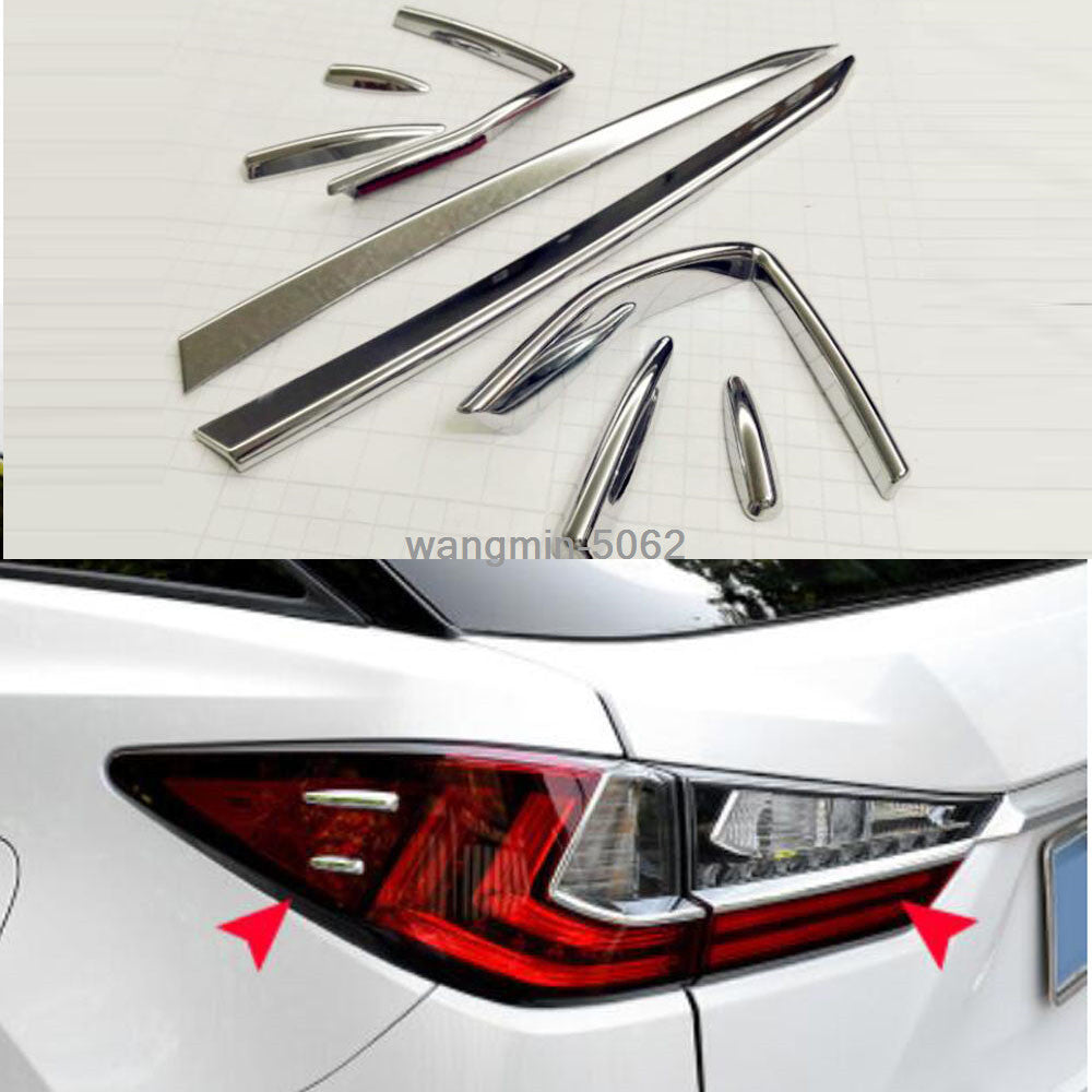 1Set ABS Chrome Rear Fog Light Lamp Cover Trim for Lexus RX RX350 RX450H 2016-19
