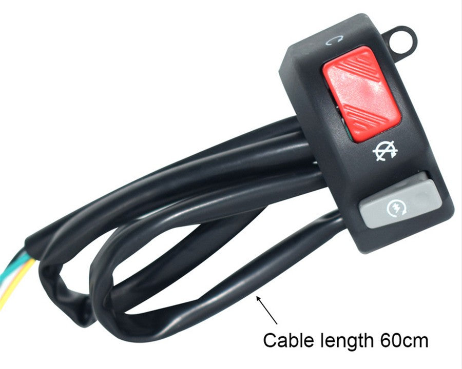 12V Motorcycle ON OFF Start Kill Switch 7/8 Handlebar Headlight Fog Light Horn Q