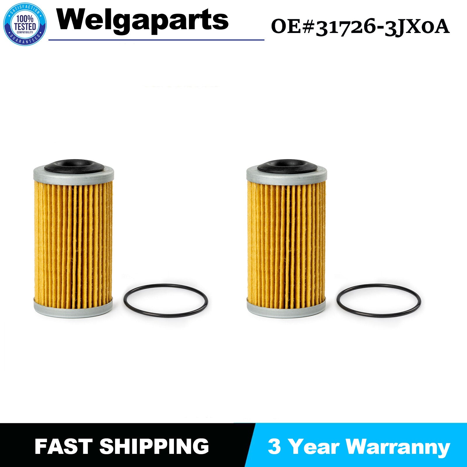 Set of 2 Transmission Filter 31726-3JX0A for Nissan 2012-2021 Sentra Rogue Versa