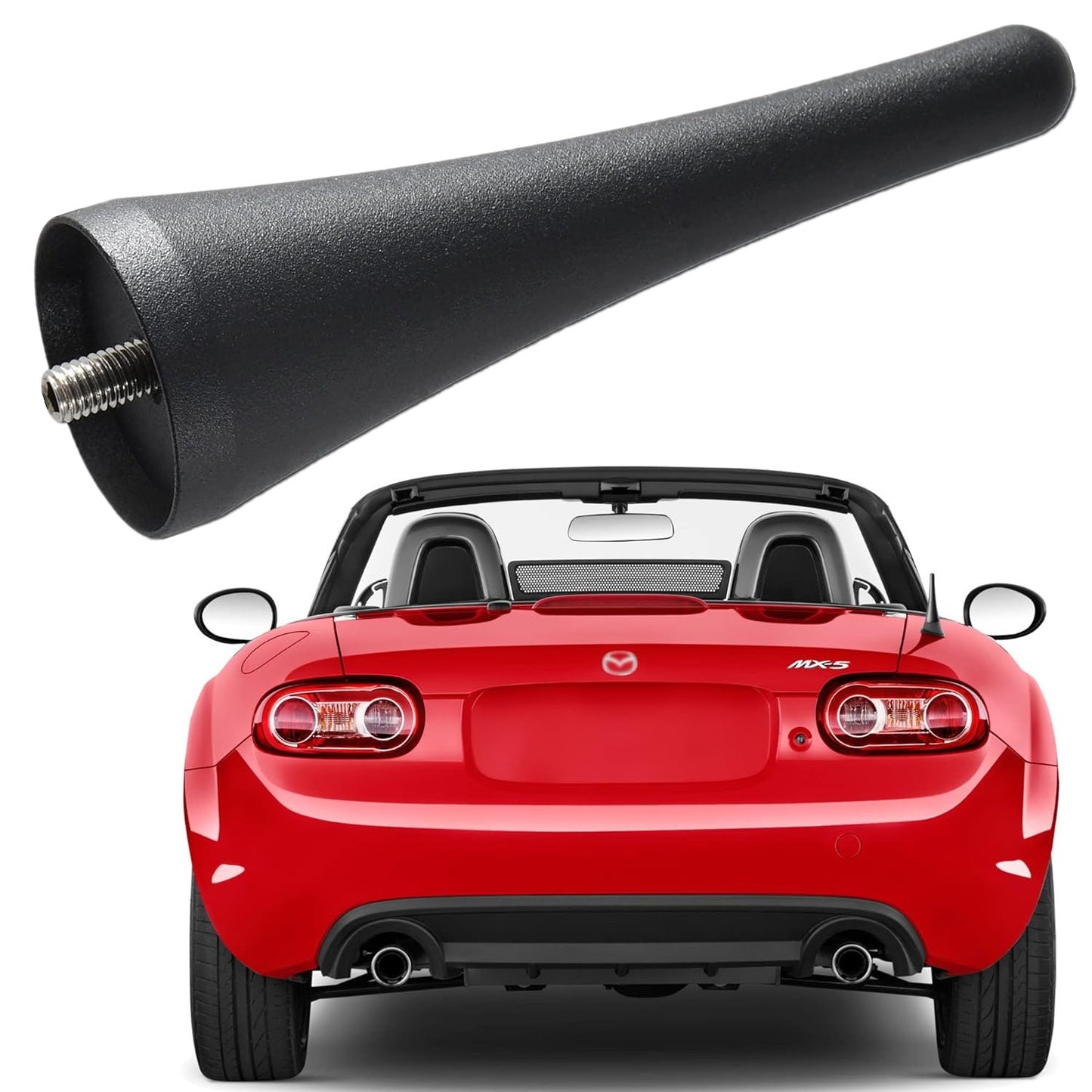 ?? 3.8 inches Aluminum Short Stubby Antenna Mast for Fiat 124 Spider 2017-2022 Q