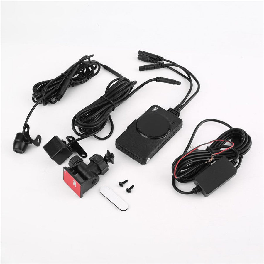 3 LCD 140° Waterproof Dual Action Camera Video Recorder for Motorcycle Car Bike Q