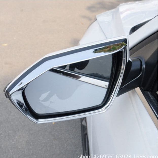 for Hyundai for Elantra 2021-2024 Chrome Rain Eyebrow Rearview Mirror Frame v