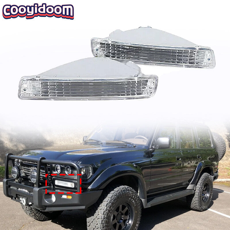 2X Front Turn Signal Lamp Foglight for Toyota for Land Cruiser LC80 FJ80 1991-1998