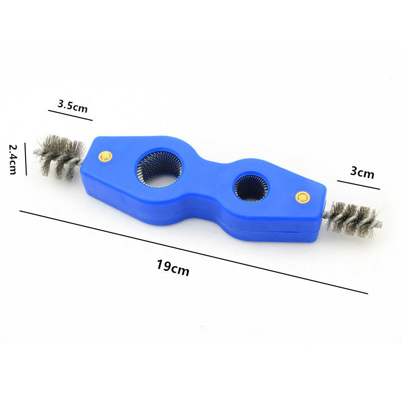 4-in-1 wire brush battery post cleaning tool and plumber's copper pipe cleaner 7/8 5/8- n