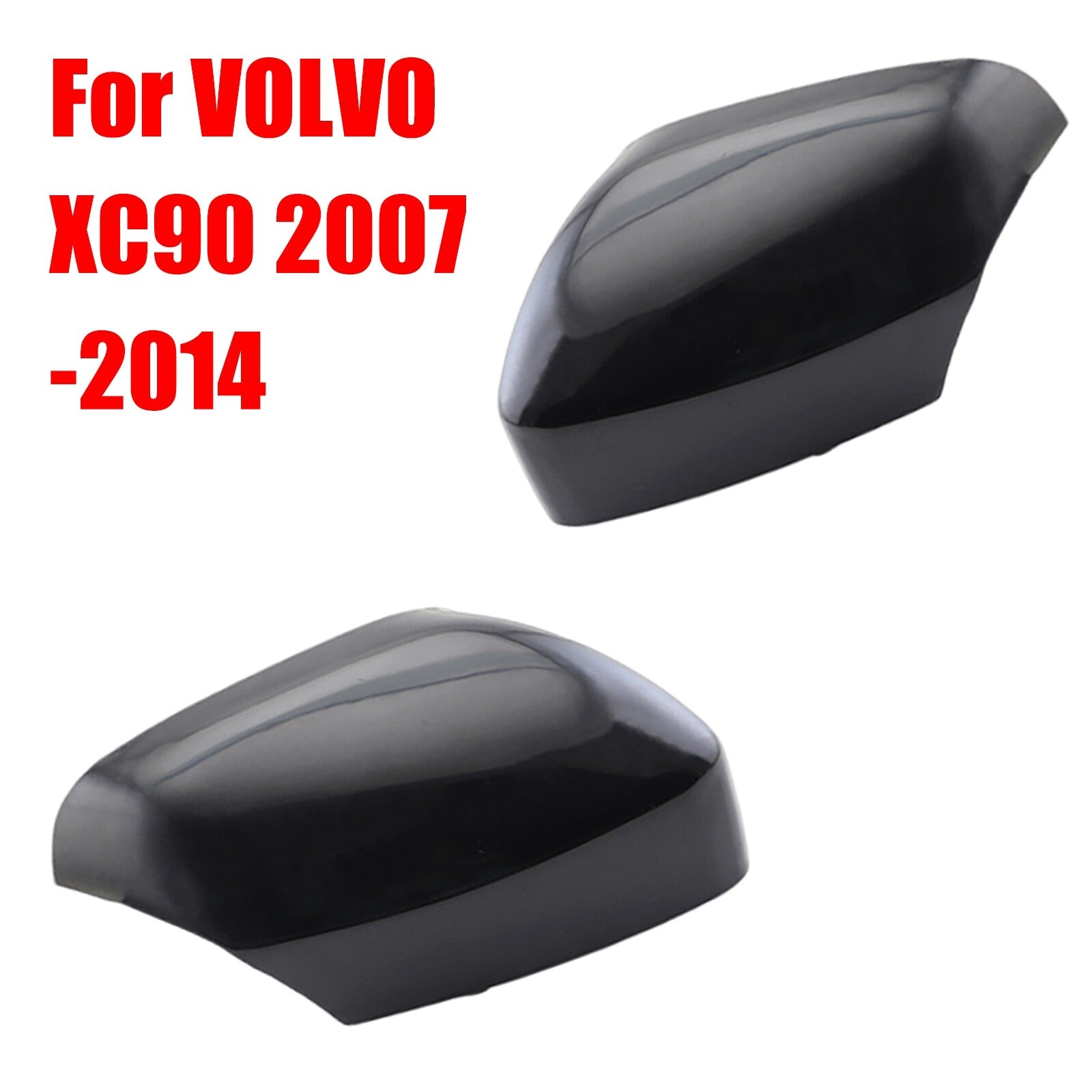 Pair Side Rearview Mirror Cover Housing Driver Balck for VOLVO XC90 2007-2014 AT