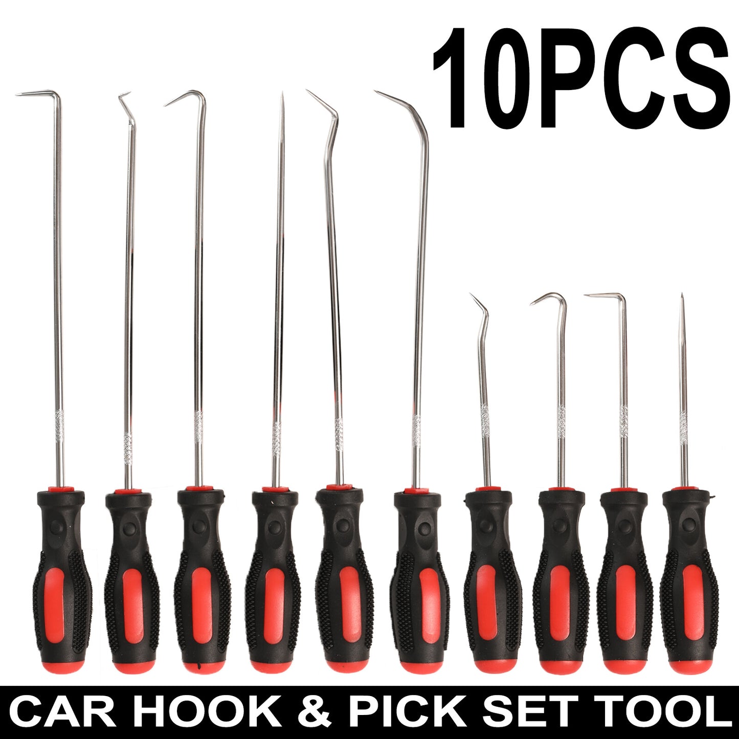 10pc Pick & Hook Set Precision Hose Removal Hook Set Oil Seal Puller O-Ring Hook Q