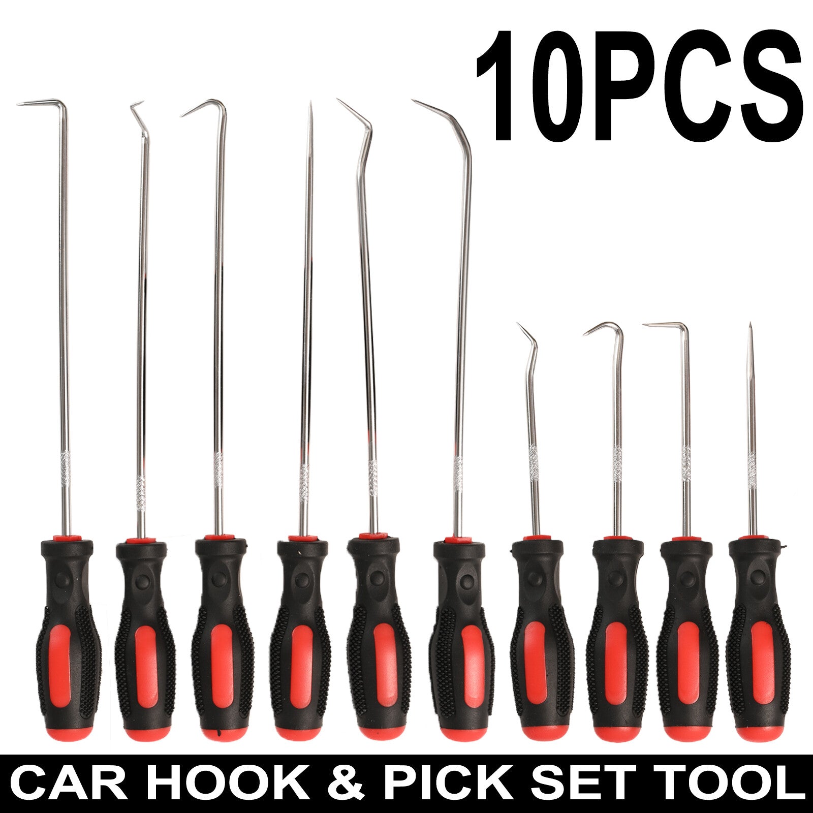 10pc Pick & Hook Set Precision Hose Removal Hook Set Oil Seal Puller O-Ring Hook Q