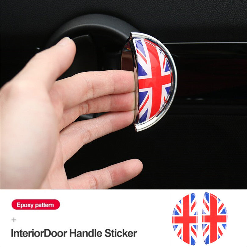 2. 3D Union Jack Door Handle Stickers for Mini Cooper Countryman R60 and Paceman R61 - n