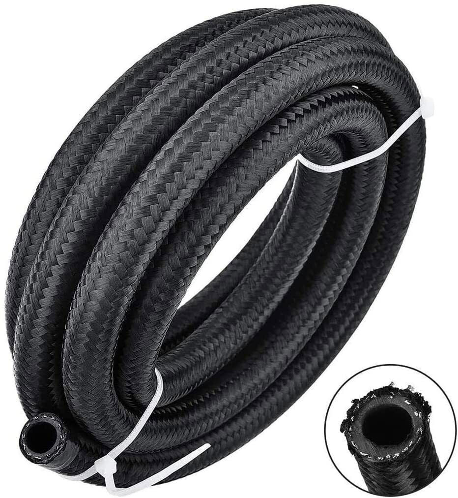 10AN/8AN/6AN/4AN Accessories Stainless Steel Braided Oil Fuel Hose Line 5'