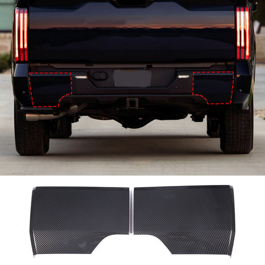 for Toyota Tundra 22-24 ABS Carbon Fiber Rear Bumper Side Trim Panel Cover 2PCS