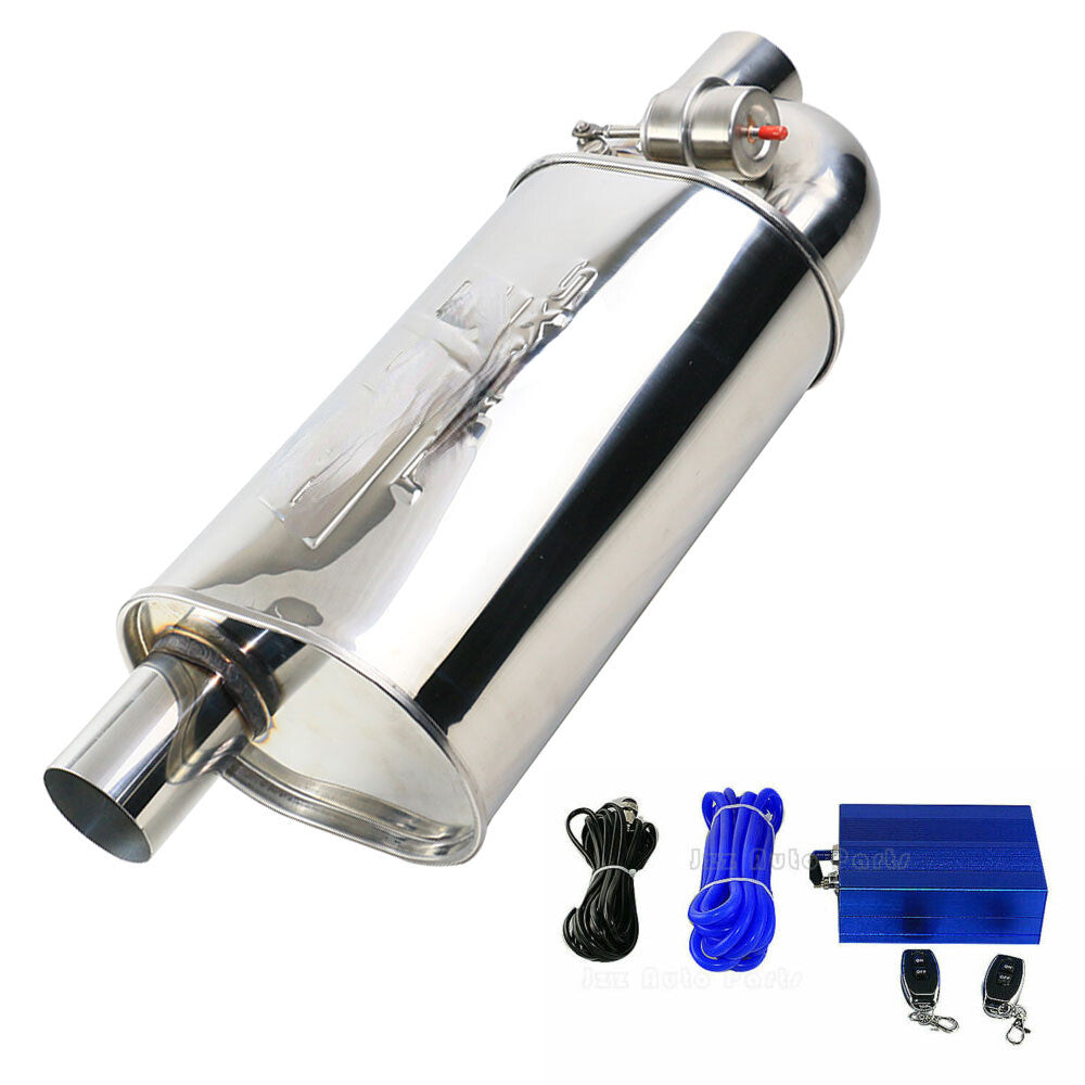 1X 3 Tip Single Exhaust Muffler Valve Exhaust Muffler Tip with Wireless Control