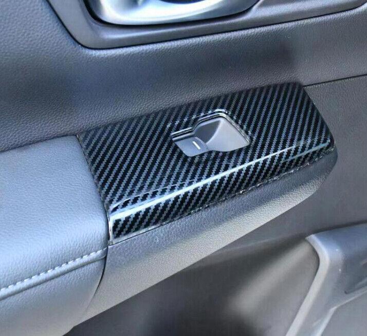 for Honda CR-V 2023-2024 Carbon Fiber Steel Window Lock Lift Switch Button Panel