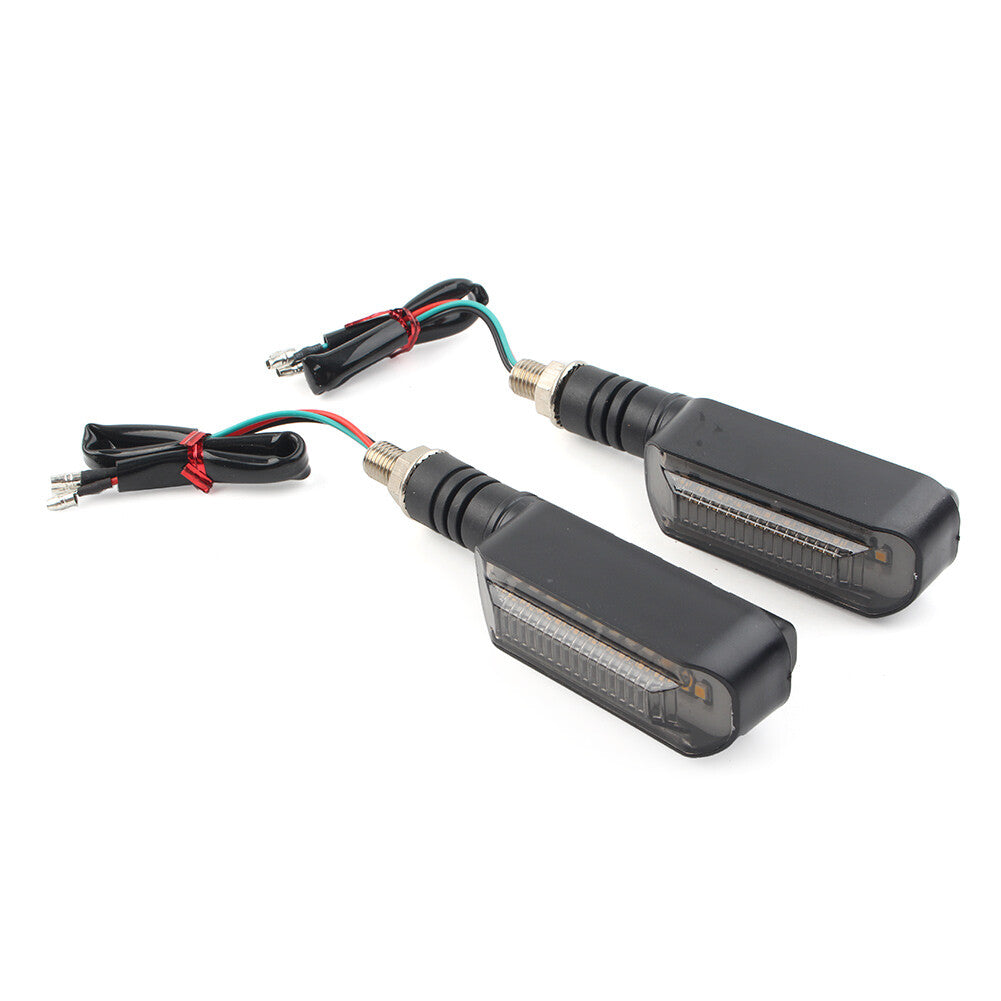 2x M10 LED Turn Signal Flasher Blinker Brake Stop Tail Light DRL Lamp Motorcycle Q