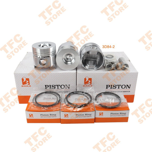 3D84-2 Piston Kit  Rings STD For Kubota Engine 3 Cylinders New