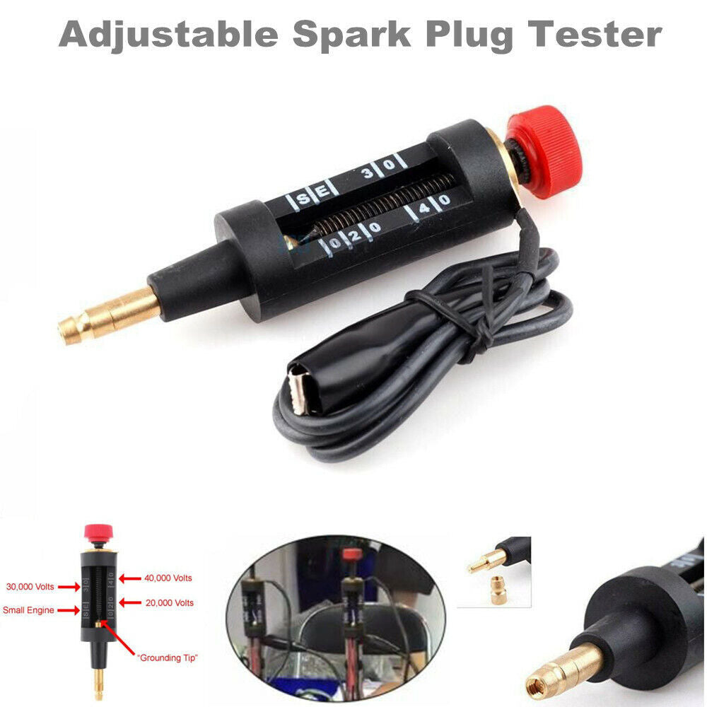 Spark plug tester, coil plug ignition spark circuit tester, automotive diagnostics. n