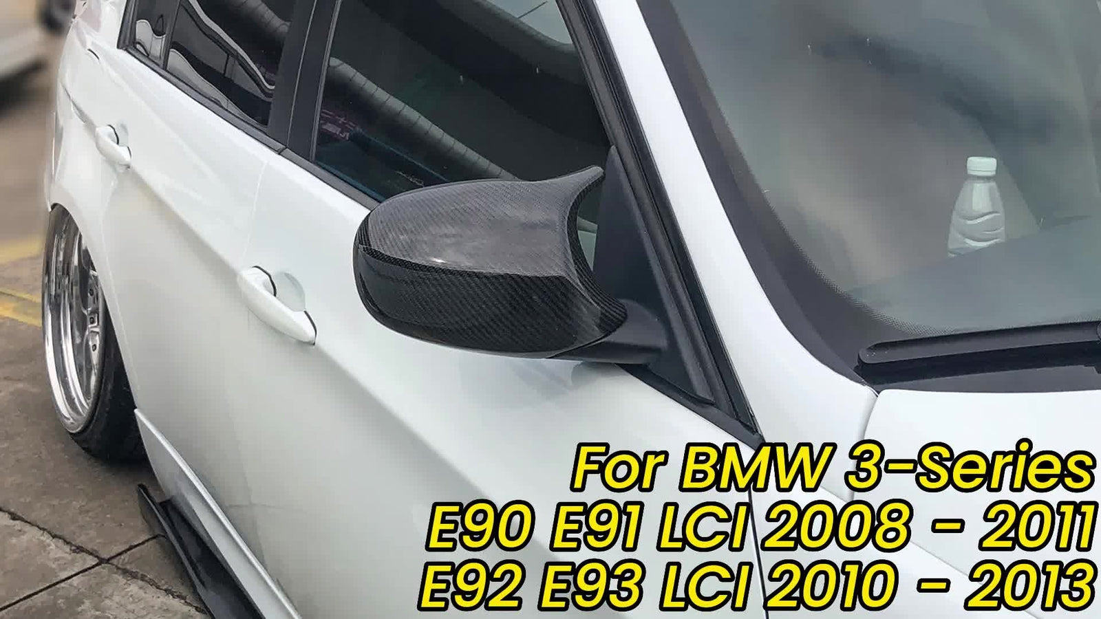Carbon Fiber Mirror Cap Cover Replacement Parts for E90 E91 08-11 E92 E93 LCI v
