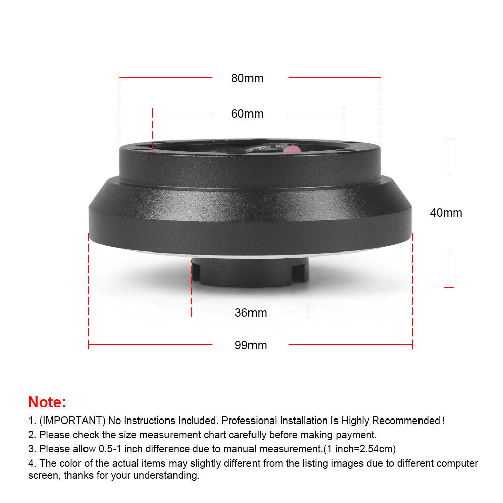 Steering Wheel 6-Hole Short HUB Adapter Kit for Mitsubishi Eclipse Lancer Galant