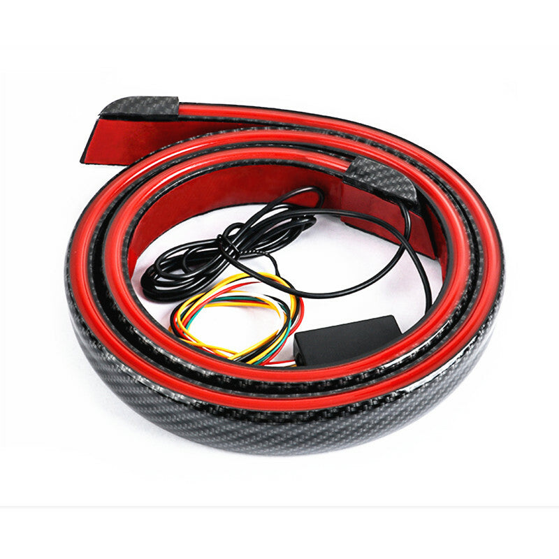 125cmCar Trunk Tail Brake Light Flexible RED LED Spoiler Strip Wing Running Lamp
