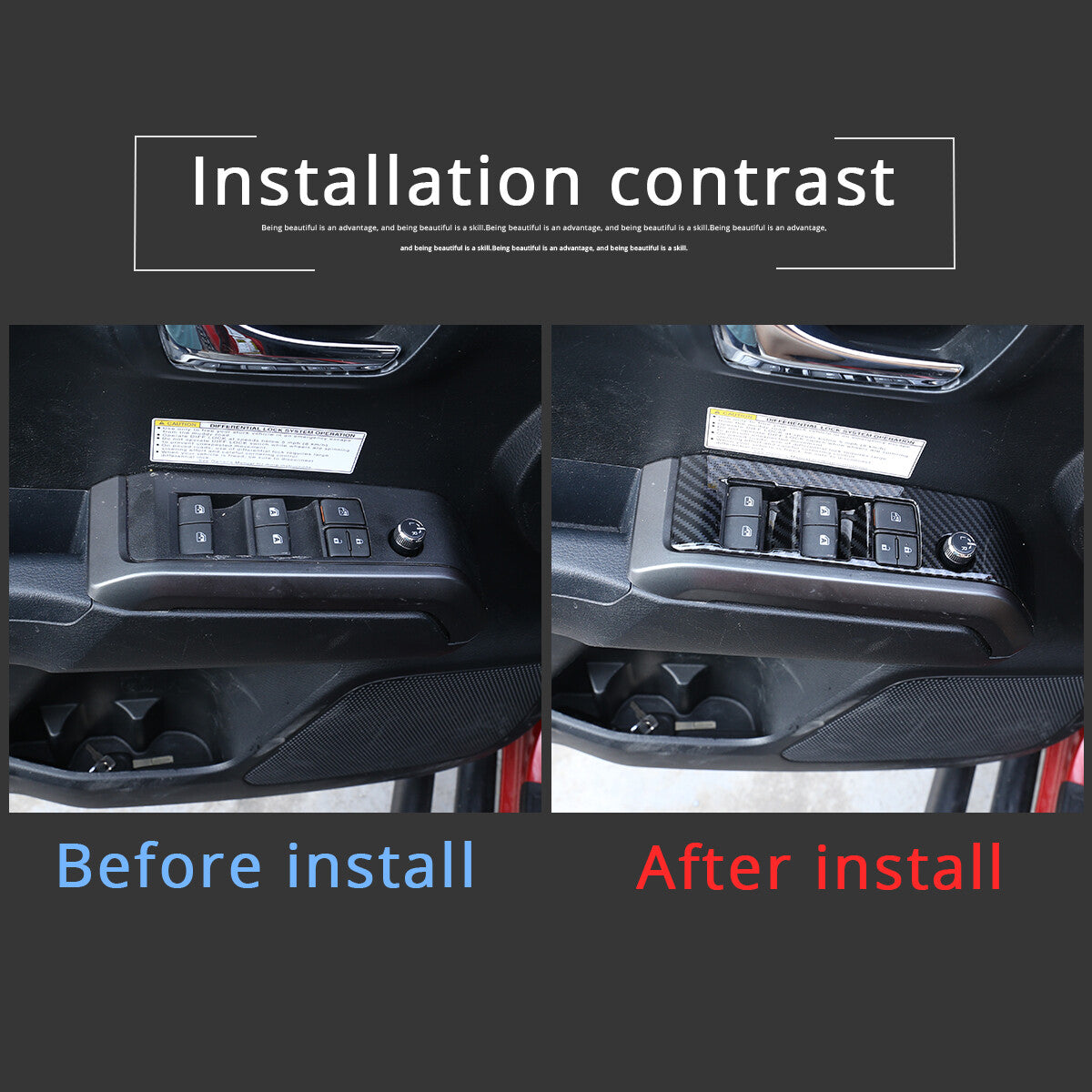 Carbon Fiber Style Center Control Shift Panel Trim for Honda Ridgeline 16+- v
