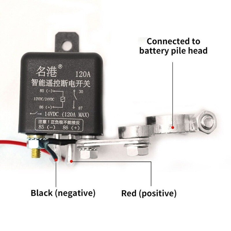 200A 24V Dual Remote Control Car Battery Disconnection and Cut-off Isolator Main Switch - New Product