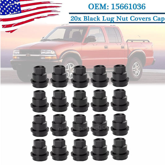 Suitable for S10 Blazer for GMC Jimmy Sonoma 20-piece black LUG NUT COVERS hats from the . n