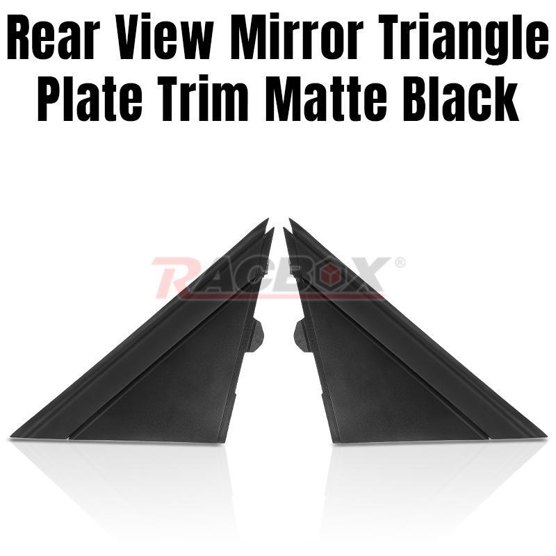 2X Left+Right Door Mirror Flag Cover Molding Trim Matte Black For 12-19 for Fiat 500