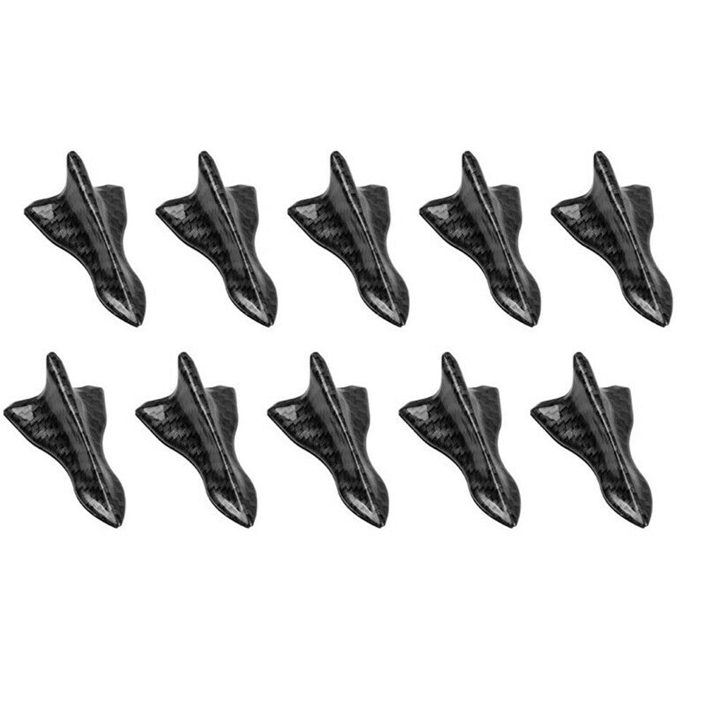 10X Shark Fin Diffuser Vortex Generator Universal Car Roof Spoiler Bumper Set Q