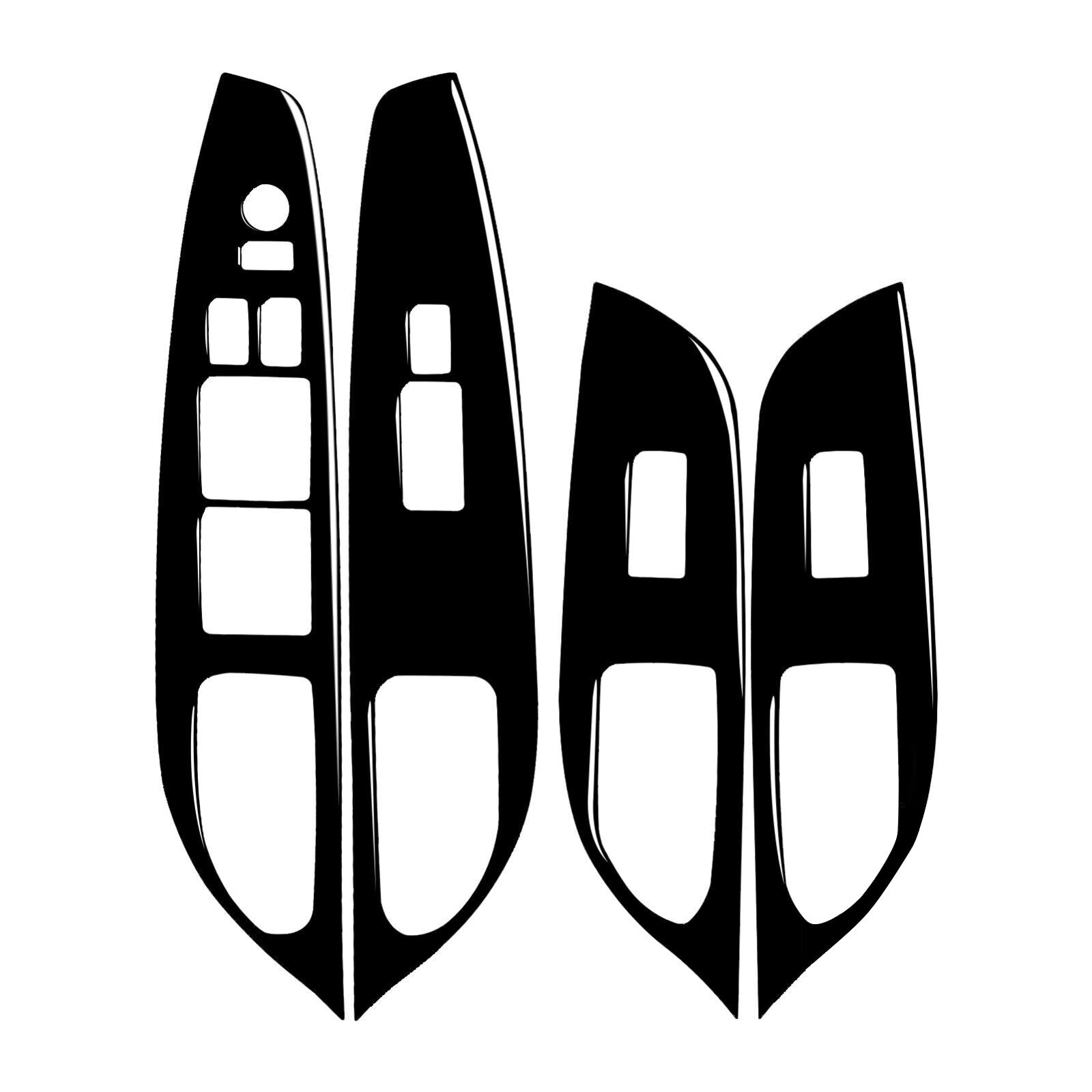 Red For Lancer 2008-2015 Carbon Fiber Window Switch Panel Cover Trim v
