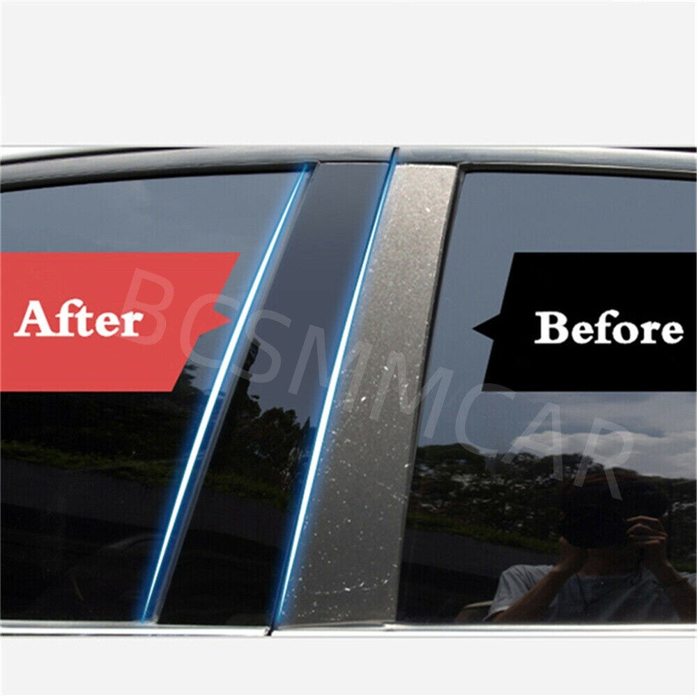 4pcs Car Window B Pillar Post Trim DIY Accessories Fit  for ford  F150 2015-2021