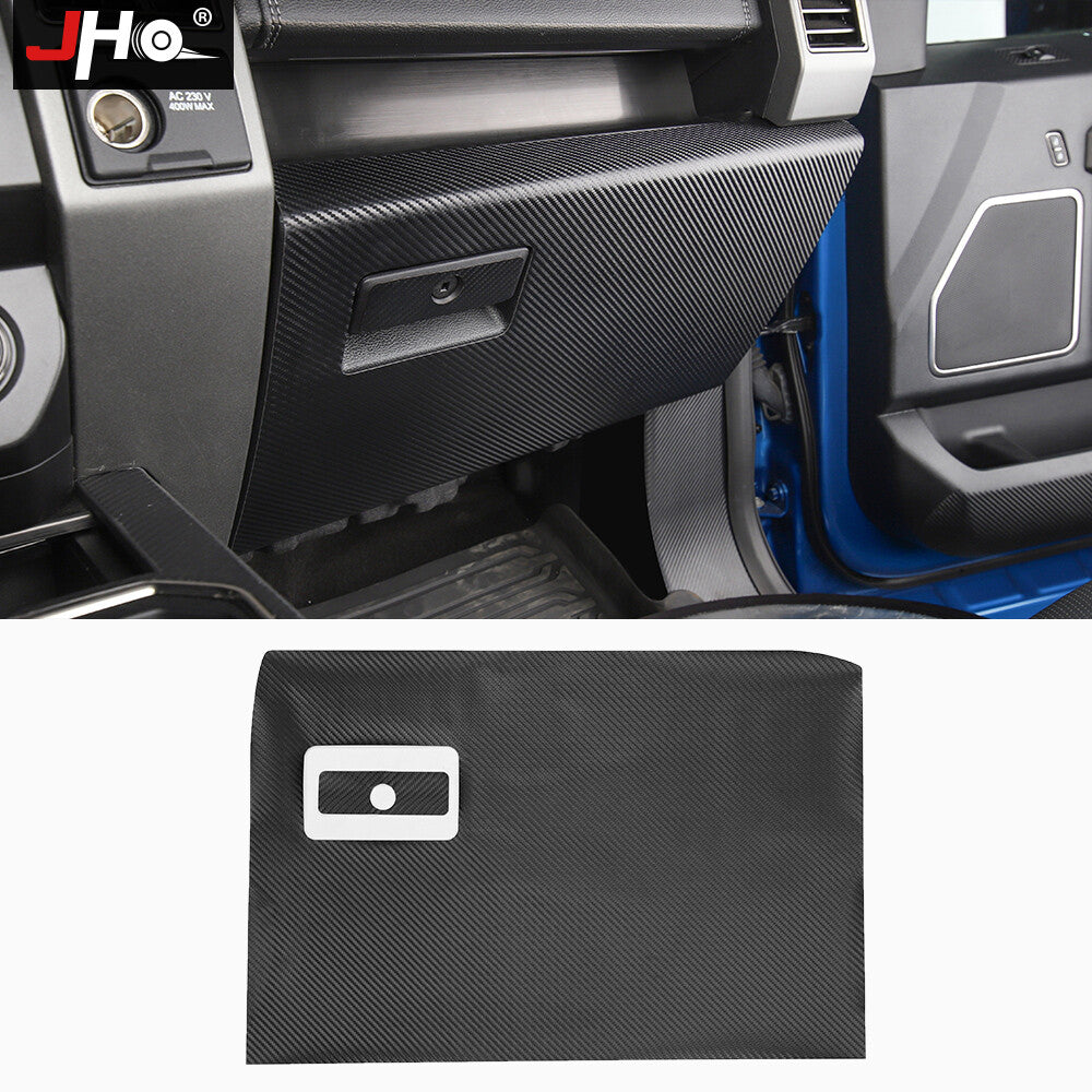 Carbon Fiber Leather Car for Co -pilot Storage Box Sticker Pad for Ford F150 15-2020