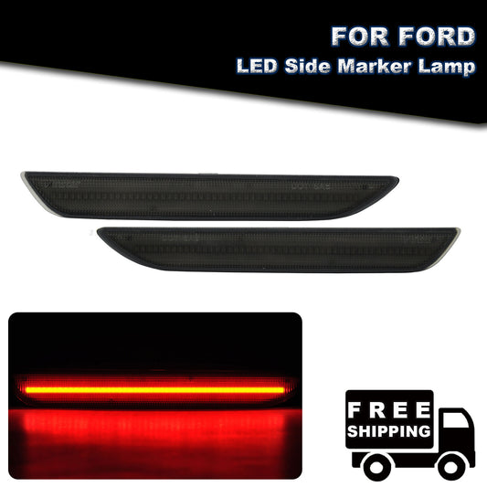 Suitable for 2015-2022 for Mustang GT smoked lens LED rear bumper side marker light- v